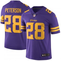 Minnesota Vikings #28 Adrian Peterson Purple Men's Stitched NFL Limited Rush Jersey