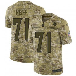 Minnesota Vikings #71 Riley Reiff Camo Men's Stitched NFL Limited 2018 Salute To Service Jersey