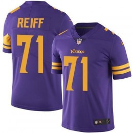 Minnesota Vikings #71 Riley Reiff Purple Men's Stitched NFL Limited Rush Jersey
