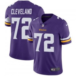 Minnesota Vikings #72 Ezra Cleveland Purple Team Color Men's Stitched NFL Vapor Untouchable Limited Jersey