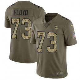 Minnesota Vikings #73 Sharrif Floyd Olive/Camo Men's Stitched NFL Limited 2017 Salute To Service Jersey