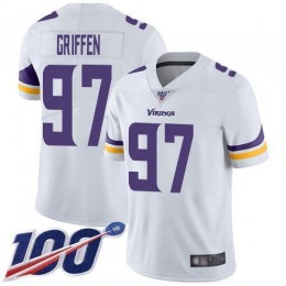 Minnesota Vikings #97 Everson Griffen White Men's Stitched NFL 100th Season Vapor Limited Jersey