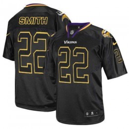 Vikings #22 Harrison Smith Lights Out Black Men's Stitched NFL Elite Jersey