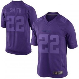 Vikings #22 Harrison Smith Purple Men's Stitched NFL Drenched Limited Jersey