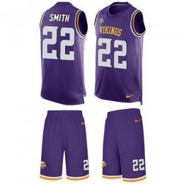 Vikings #22 Harrison Smith Purple Team Color Men's Stitched NFL Limited Tank Top Suit Jersey