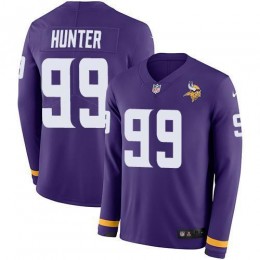 Vikings #99 Danielle Hunter Purple Team Color Men's Stitched NFL Limited Therma Long Sleeve Jersey