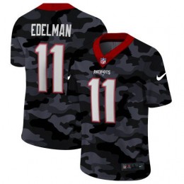 New England Patriots #11 Julian Edelman Men's 2020 Black CAMO Vapor Untouchable Limited Stitched NFL Jersey