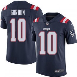 New England Patriots #10 Josh Gordon Navy Blue Men's Stitched NFL Limited Rush Jersey