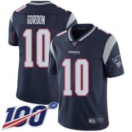 New England Patriots #10 Josh Gordon Navy Blue Team Color Men's Stitched NFL 100th Season Vapor Limited Jersey
