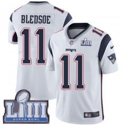 New England Patriots #11 Drew Bledsoe White Super Bowl LIII Bound Men's Stitched NFL Vapor Untouchable Limited Jersey