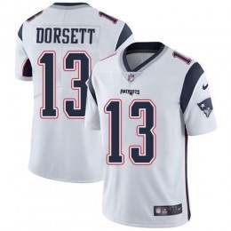 New England Patriots #13 Phillip Dorsett White Men's Stitched NFL Vapor Untouchable Limited Jersey