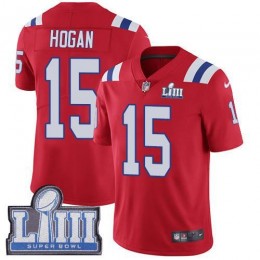 New England Patriots #15 Chris Hogan Red Alternate Super Bowl LIII Bound Men's Stitched NFL Vapor Untouchable Limited Jersey