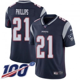 New England Patriots #21 Adrian Phillips Navy Blue Team Color Men's Stitched NFL 100th Season Vapor Untouchable Limited Jersey