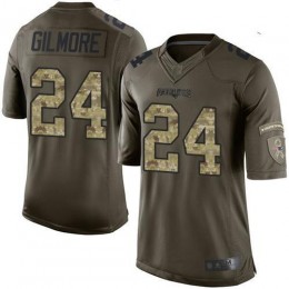 New England Patriots #24 Stephon Gilmore Green Men's Stitched NFL Limited 2015 Salute To Service Jersey
