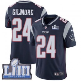New England Patriots #24 Stephon Gilmore Navy Blue Team Color Super Bowl LIII Bound Men's Stitched NFL Vapor Untouchable Limited Jersey