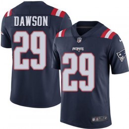 New England Patriots #29 Duke Dawson Navy Blue Men's Stitched NFL Limited Rush Jersey