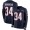 New England Patriots #34 Rex Burkhead Navy Blue Team Color Men's Stitched NFL Limited Therma Long Sleeve Jersey