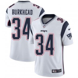 New England Patriots #34 Rex Burkhead White Men's Stitched NFL Vapor Untouchable Limited Jersey