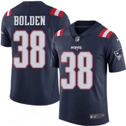 New England Patriots #38 Brandon Bolden Navy Blue Men's Stitched NFL Limited Rush Jersey
