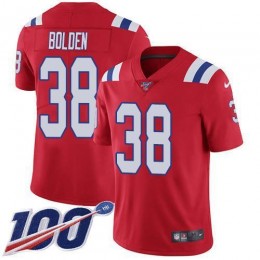 New England Patriots #38 Brandon Bolden Red Alternate Men's Stitched NFL 100th Season Vapor Limited Jersey