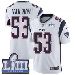New England Patriots #53 Kyle Van Noy White Super Bowl LIII Bound Men's Stitched NFL Vapor Untouchable Limited Jersey
