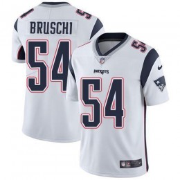 New England Patriots #54 Tedy Bruschi White Men's Stitched NFL Vapor Untouchable Limited Jersey