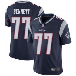 New England Patriots #77 Michael Bennett Navy Blue Team Color Men's Stitched NFL Vapor Untouchable Limited Jersey