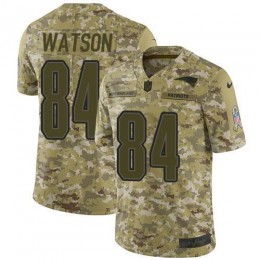 New England Patriots #84 Benjamin Watson Camo Men's Stitched NFL Limited 2018 Salute To Service Jersey