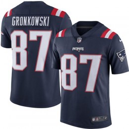 New England Patriots #87 Rob Gronkowski Navy Blue Men's Stitched NFL Limited Rush Jersey
