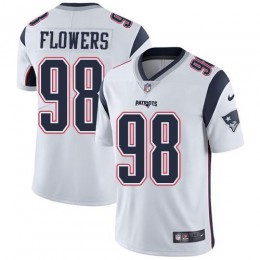 New England Patriots #98 Trey Flowers White Men's Stitched NFL Vapor Untouchable Limited Jersey