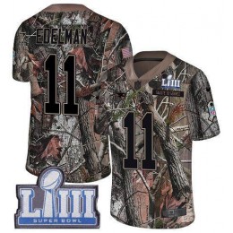 Patriots #11 Julian Edelman Camo Super Bowl LIII Bound Men's Stitched NFL Limited Rush Realtree Jersey