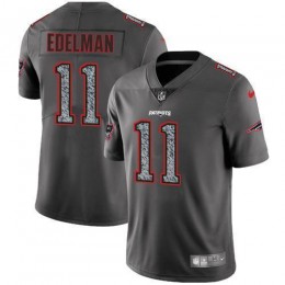 Patriots #11 Julian Edelman Gray Static Men's Stitched NFL Vapor Untouchable Limited Jersey