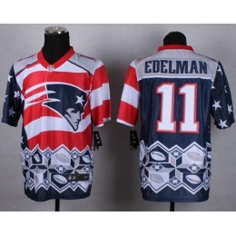 Patriots #11 Julian Edelman Navy Blue Men's Stitched NFL Elite Noble Fashion Jersey