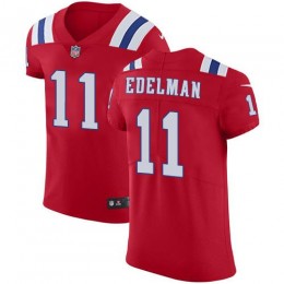 Patriots #11 Julian Edelman Red Alternate Men's Stitched NFL Vapor Untouchable Elite Jersey
