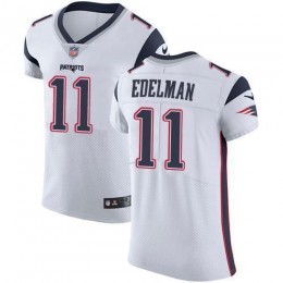 Patriots #11 Julian Edelman White Men's Stitched NFL Vapor Untouchable Elite Jersey