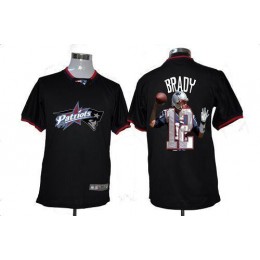 Patriots #12 Tom Brady Black Men's NFL Game All Star Fashion Jersey