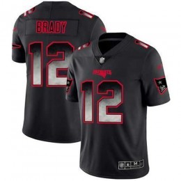 Patriots #12 Tom Brady Black Men's Stitched NFL Vapor Untouchable Limited Smoke Fashion Jersey