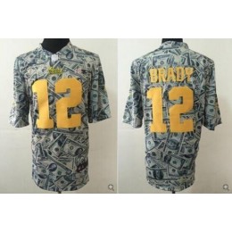Patriots #12 Tom Brady Dollar Fashion Men's Stitched NFL Elite Jersey
