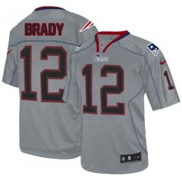 Patriots #12 Tom Brady Lights Out Grey Men's Stitched NFL Elite Jersey