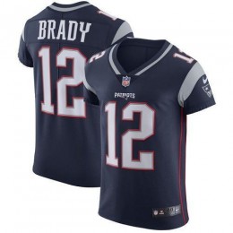 Patriots #12 Tom Brady Navy Blue Team Color Men's Stitched NFL Vapor Untouchable Elite Jersey