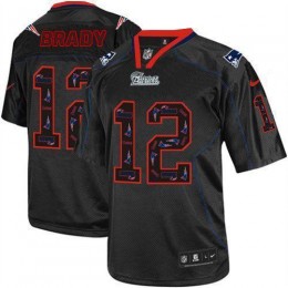 Patriots #12 Tom Brady New Lights Out Black Men's Stitched NFL Elite Jersey