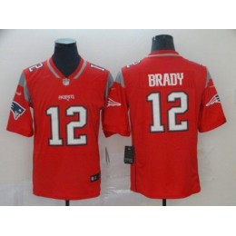 Patriots #12 Tom Brady Red Men's Stitched NFL Limited Inverted Legend Jersey
