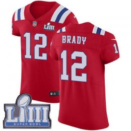 Patriots #12 Tom Brady Red Alternate Super Bowl LIII Bound Men's Stitched NFL Vapor Untouchable Elite Jersey