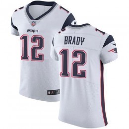 Patriots #12 Tom Brady White Men's Stitched NFL Vapor Untouchable Elite Jersey