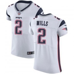 Patriots #2 Jalen Mills White Men's Stitched NFL Vapor Untouchable Elite Jersey