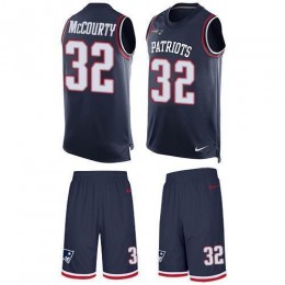 Patriots #32 Devin McCourty Navy Blue Team Color Men's Stitched NFL Limited Tank Top Suit Jersey
