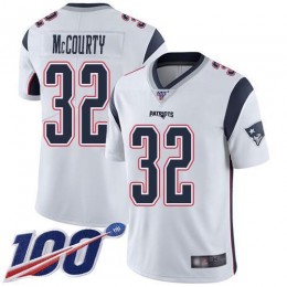 Patriots #32 Devin McCourty White Men's Stitched NFL 100th Season Vapor Limited Jersey