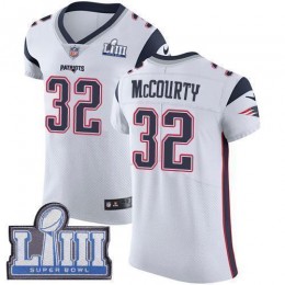 Patriots #32 Devin McCourty White Super Bowl LIII Bound Men's Stitched NFL Vapor Untouchable Elite Jersey