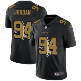 New Orleans New Orleans Saints #94 Cameron Jordan Men's Team Logo Dual Overlap Limited NFL Jersey Black Men's