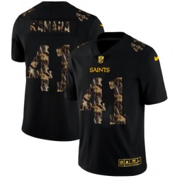 New Orleans Saints #41 Alvin Kamara Men's Black Flocked Lightning Vapor Limited NFL Jersey